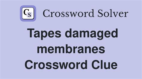 tape crossword clue